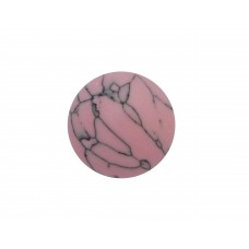 Cabochon Polaris, gemustert, rosa-schwarz, 20mm